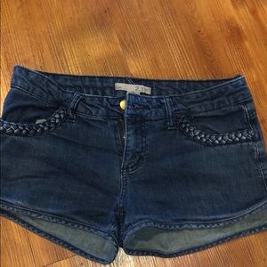 Forever 21 braided jean shorts size 28